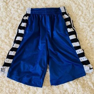 Nike men’s elite basketball shorts size m blue/blk